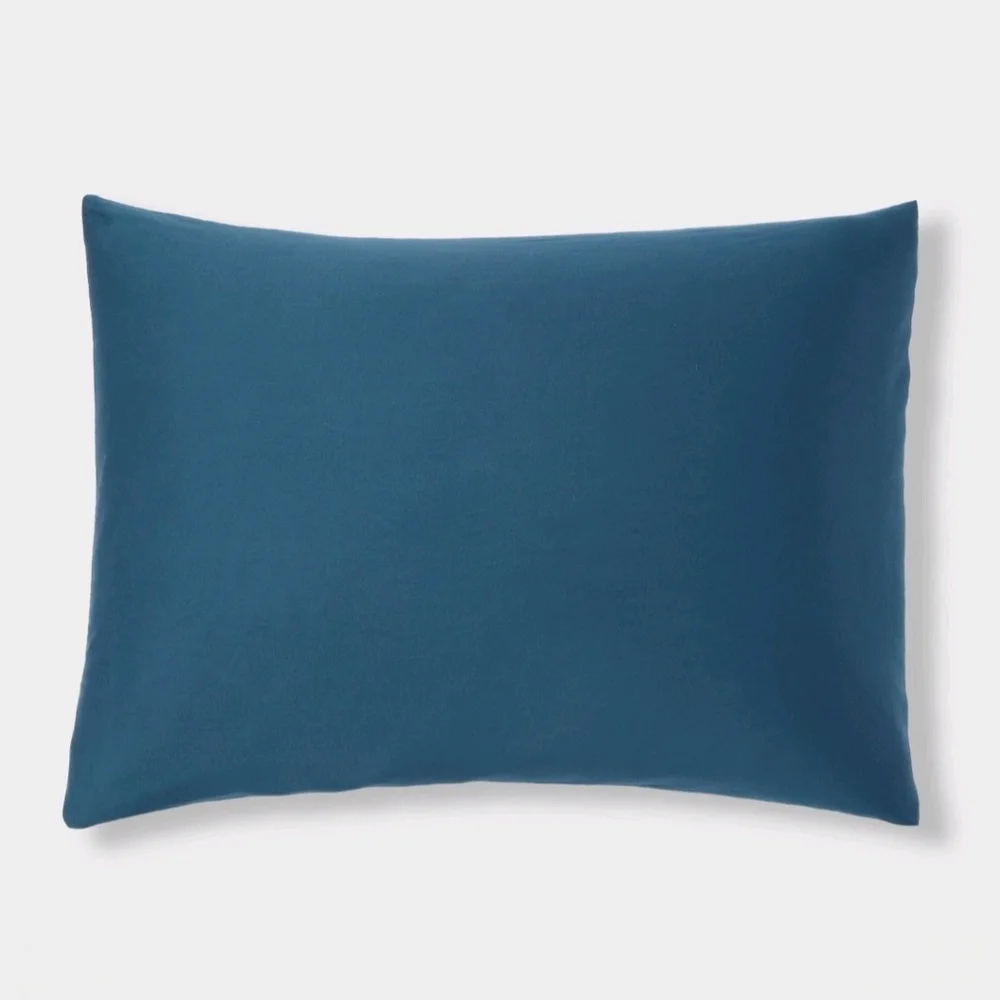 Threshold Washed Cotton Sateen Duvet Cover and Sham Set Indigo